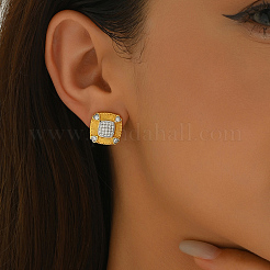 Brass Square Stud Earrings&nbsp;DM5598