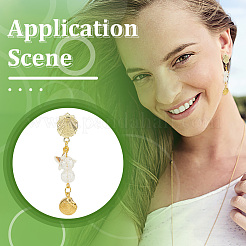 30Pcs Rack Plating Golden Alloy Stud Earring Findings&nbsp;EJEW-UN0002-37