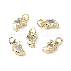 Brass Glass Charms&nbsp;KK-E068-VB232