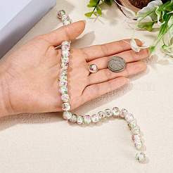 1 Strand Handmade Lampwork Inner Flower Rondelle Beads Strands&nbsp;LAMP-TA0002-72K
