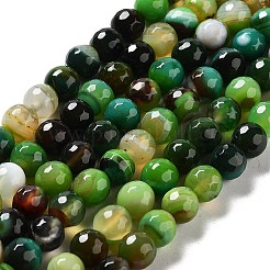 Natural Striped Agate/Banded Agate Beads Strands&nbsp;G-G581-8mm-16