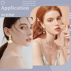 40Pcs 2 Colors Brass Stud Earrings Findings&nbsp;KK-SC0006-86
