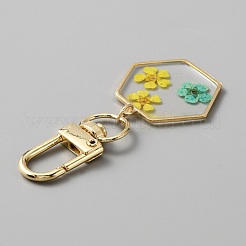 Epoxy Resin Pendant Decorations&nbsp;KEYC-WH0027-91B