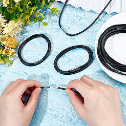 Braided Waxed Polyester Round Cords&nbsp;FIND-WH0136-59B-01