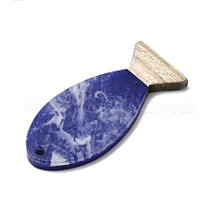 Whitewood with Resin Pendants&nbsp;WOOD-G025-03