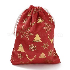 Gold Stamping Christmas Velvet Storage Bags&nbsp;ABAG-Q053-01A-03B