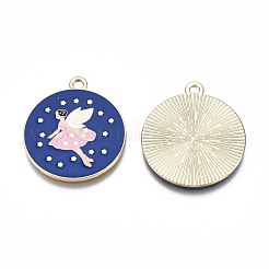 Rack Plating Alloy Enamel Pendants&nbsp;ENAM-N055-081