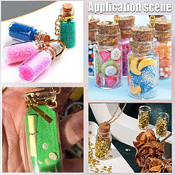 10Pcs Glass Bottle Keychains&nbsp;KEYC-SC0001-54