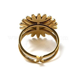 Ion Plating(IP) Oval with Teardrop 304 Stainless Steel Open Cuff Rings&nbsp;STAS-Z060-14G-02