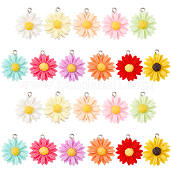 44Pcs 11 Colors Opaque Resin Pendants&nbsp;RESI-SC0006-81