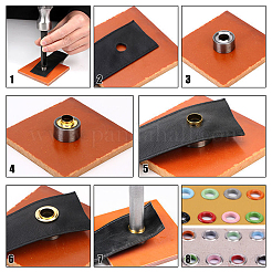 200 Sets 10 Colors Iron Grommet Eyelet Findings&nbsp;SCRA-GF0001-01