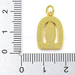 Real 18K Gold Plated Brass Pendants with Shell and Jump Rings&nbsp;KK-D534-04G-03