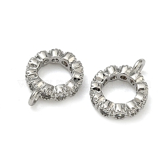 Brass Micro Pave Cubic Zirconia Tube Bails&nbsp;KK-G557-45P