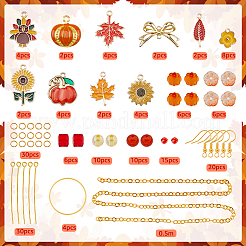 DIY Thanksgiving Day Alloy Enamel Dangle Earrings Making Kits&nbsp;DIY-SC0027-53