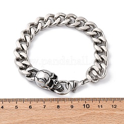 201 Stainless Steel Curb Chain Bracelets&nbsp;BJEW-B078-157P