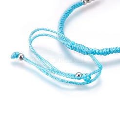 Nylon Cord Braided Bead Bracelets Making&nbsp;BJEW-F360-FP17