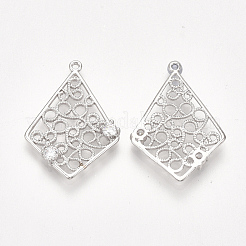 Brass Filigree Pendants&nbsp;KK-T038-334P
