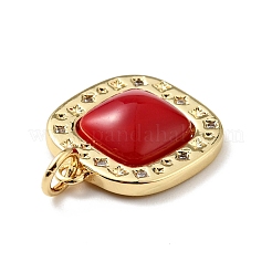 Rack Plating Brass Micro Pave Cubic Zirconia Pendants&nbsp;ZIRC-C037-06G