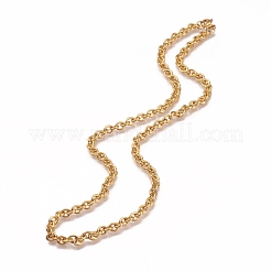 304 Stainless Steel Cable Chain Necklaces&nbsp;NJEW-H203-01G