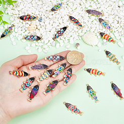 72Pcs 9 Colors Alloy Enamel Pendants&nbsp;FIND-ME0001-93
