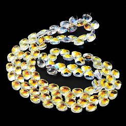 Electroplate Triangle Glass Beads Strands&nbsp;EGLA-A036-11A-AB01