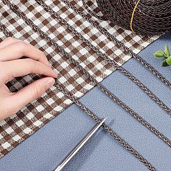 Braided Imitation Leather Cords&nbsp;OHAR-WH0016-27B