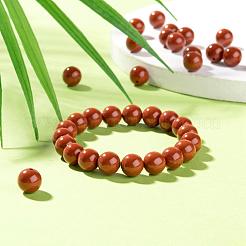 100Pcs 8mm Grade AA Natural Red Jasper Round Beads&nbsp;DIY-LS0002-31