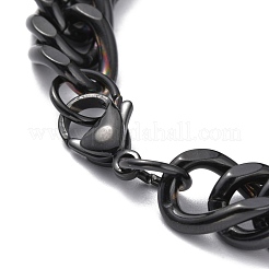 304 Stainless Steel Cuban Link Chain Bracelets&nbsp;STAS-A028-B064EB