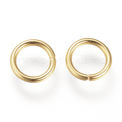 304 Stainless Steel Open Jump Rings&nbsp;X-STAS-Q186-02G-8x1.2