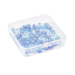 72Pcs 3 Colors Handmade Evil Eye Lampwork Beads Strands&nbsp;LAMP-FS0001-20