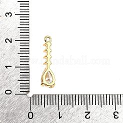 Brass Micro Pave Cubic Zirconia Pendants&nbsp;KK-F901-04A-G