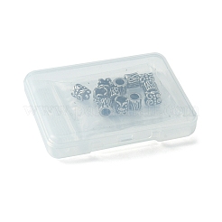 12Pcs 2 Style 304 Stainless Steel European Beads&nbsp;STAS-UN0046-47