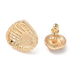 Brass Micro Pave Cubic Zirconia Stud Earrings&nbsp;EJEW-Z080-03G-02