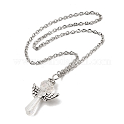 12Pcs 12 Colors Angel Alloy & Glass Pendant Decoration&nbsp;HJEW-PH02091