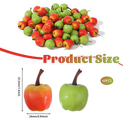 60Pcs 2 Colors Foam Imitation Apple&nbsp;DJEW-CA0001-43