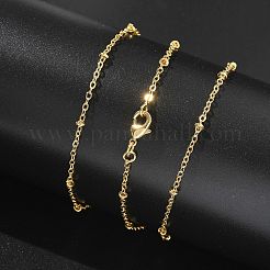 2mm Rack Plating Brass Satellite Chain Necklaces for Women Men&nbsp;MAK-L044-11G