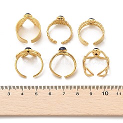 Natural Lapis Lazuli Finger Rings&nbsp;RJEW-K290-04G