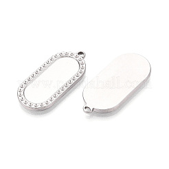 304 Stainless Steel Pendant Cabochon Settings&nbsp;STAS-T067-20P