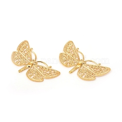 Brass Filigree Joiners Links&nbsp;KK-I669-09G
