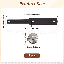 4Pcs Cowhide Leather Keychain with Screw&nbsp;FIND-GF0008-73A-02