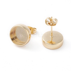 Brass Stud Earring Settings&nbsp;KK-I665-06G
