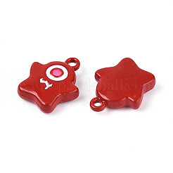Spray Painted Alloy Pendants&nbsp;PALLOY-T092-91M