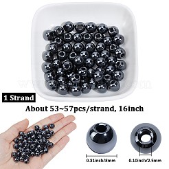 1 Strand Electroplated Synthetic Non-Magnetic Hematite Beads Strands&nbsp;G-PA0002-42B