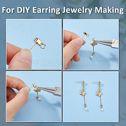 30Pcs Brass Stud Earring Findings&nbsp;KK-HS0001-72B