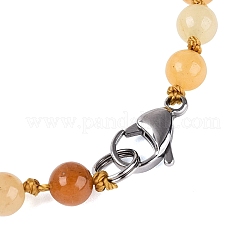 Natural Topaz Jade Flower Pendant Necklaces&nbsp;NJEW-N064-08D