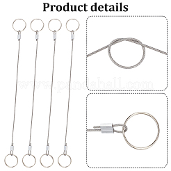 8Pcs 304 Stainless Steel Cable Sheathed&nbsp;AJEW-GF0012-65B