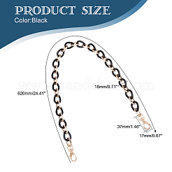 Teardrop Resin Bag Links Straps&nbsp;PURS-WH0001-05C
