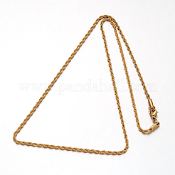 304 Stainless Steel Rope Chain Necklaces&nbsp;NJEW-I065-20C