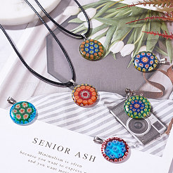 Handmade Millefiori Lampwork Pendants&nbsp;LAMP-S191-08