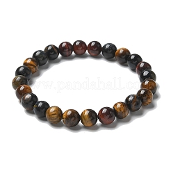 Natural Tiger Eye Bead Stretch Bracelets&nbsp;X-BJEW-K212-B-005